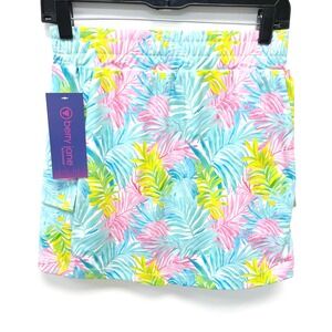 Berry Jane Women's Multicolor Tropical Palm Leaf Cargo Activewear Skort Size M